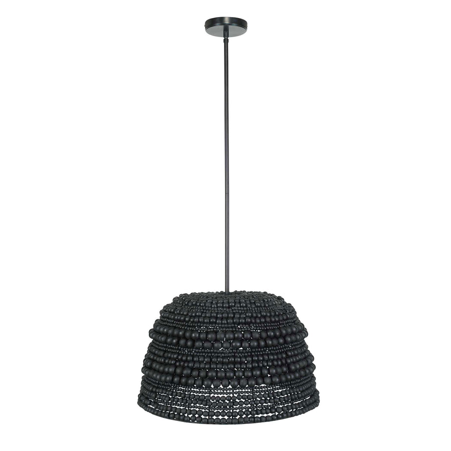 PERSEPHONE BLACK BEAD 1 LIGHT PENDANT