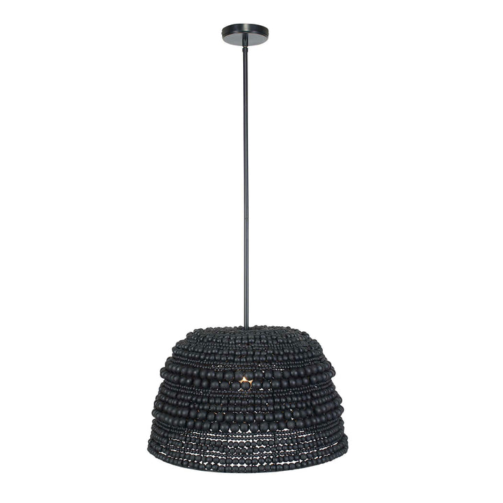 PERSEPHONE BLACK BEAD 1 LIGHT PENDANT