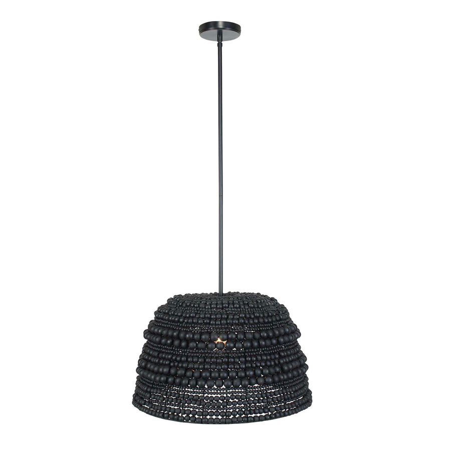 PERSEPHONE BLACK BEAD 1 LIGHT PENDANT