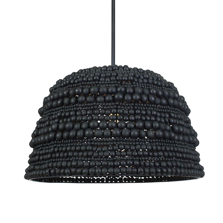 PERSEPHONE BLACK BEAD 1 LIGHT PENDANT