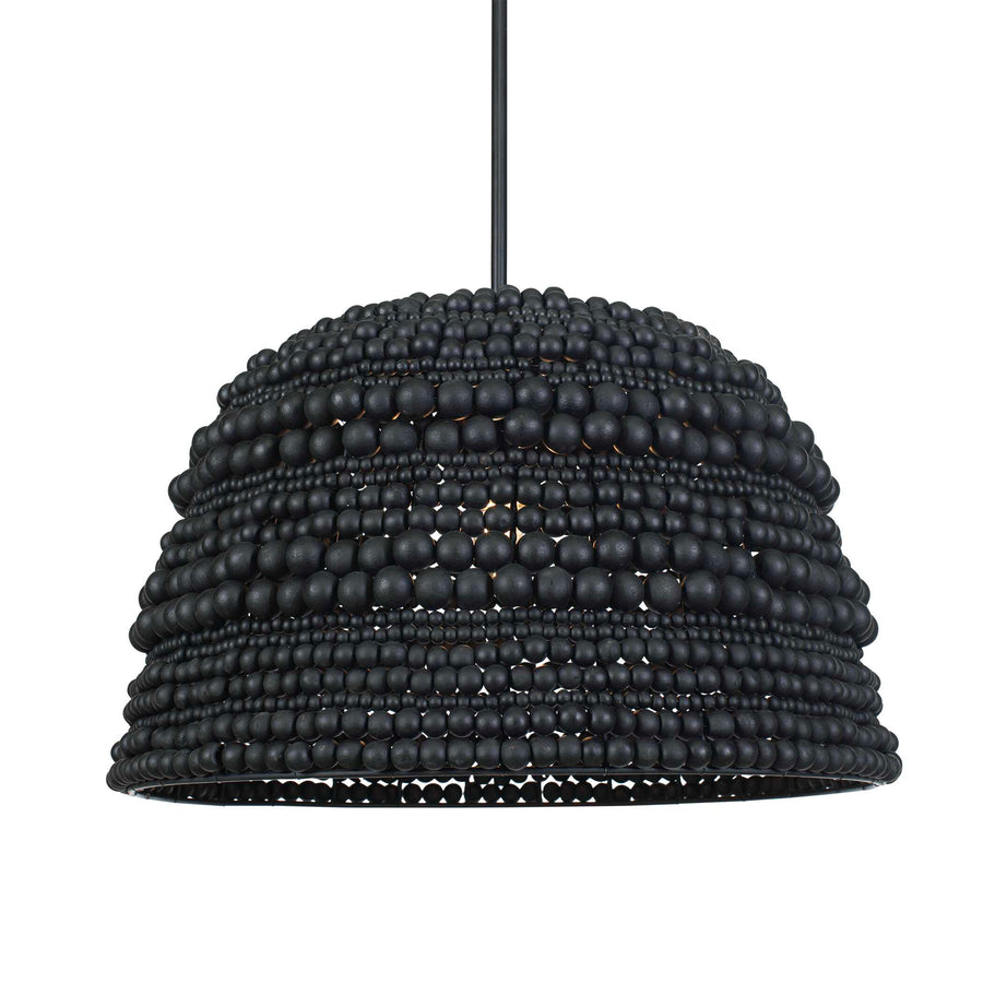 PERSEPHONE BLACK BEAD 1 LIGHT PENDANT