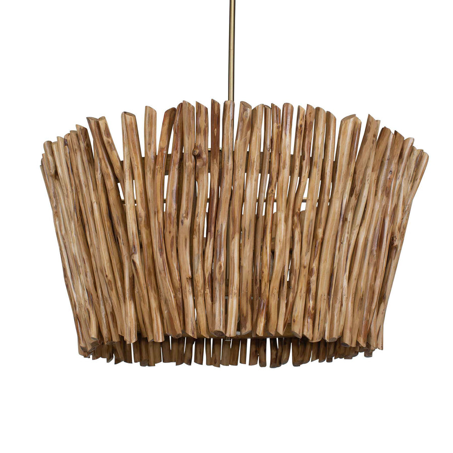 RHEA 4 LIGHT WOOD BRANCH CHANDELIER