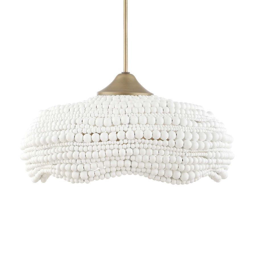 BIDDEFORD 5 LIGHT WHITE BEADED PENDANT