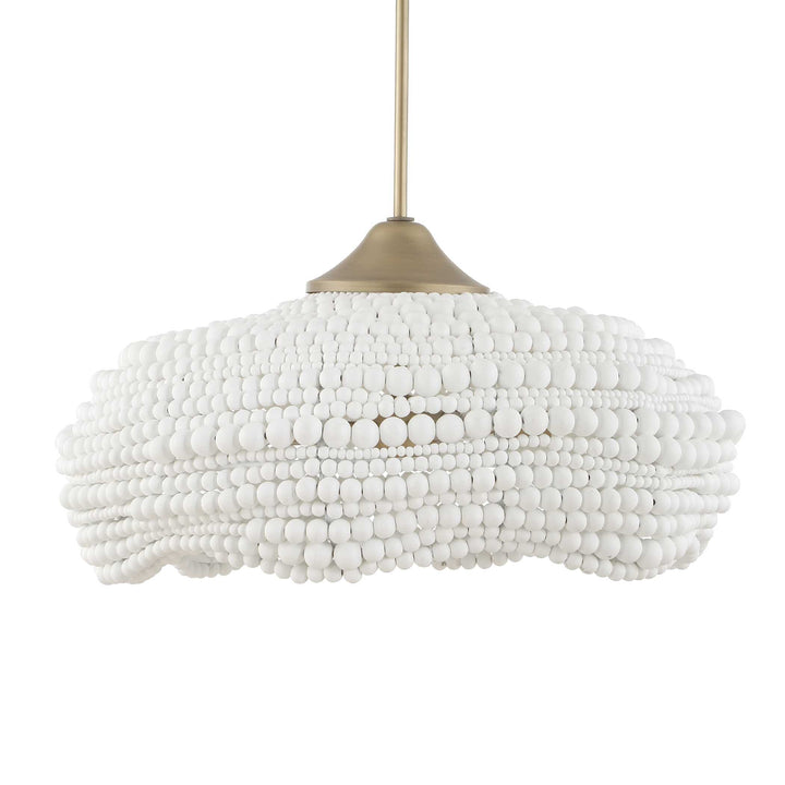 BIDDEFORD 5 LIGHT WHITE BEADED PENDANT
