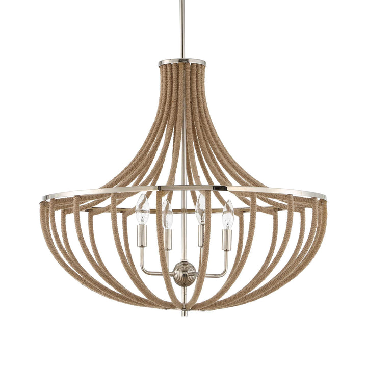 LOVELOCK 4 LIGHT ROPE EMPIRE CHANDELIER