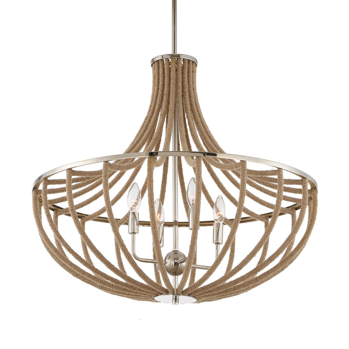 LOVELOCK 4 LIGHT ROPE EMPIRE CHANDELIER