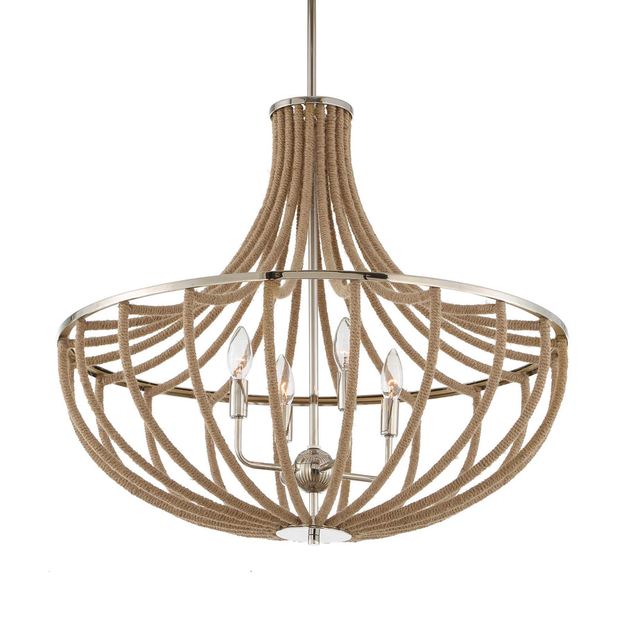 LOVELOCK 4 LIGHT ROPE EMPIRE CHANDELIER