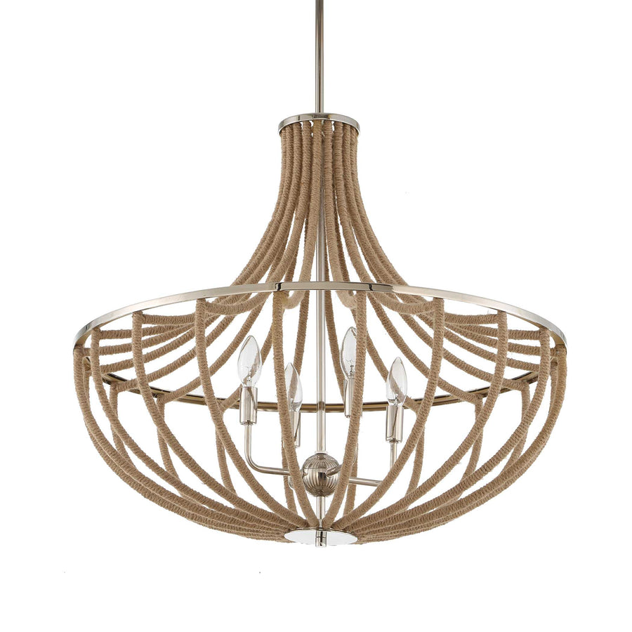 LOVELOCK 4 LIGHT ROPE EMPIRE CHANDELIER