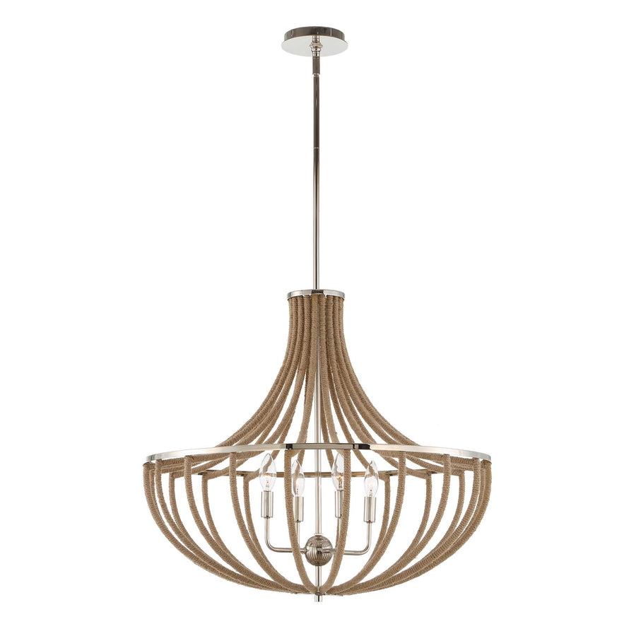 LOVELOCK 4 LIGHT ROPE EMPIRE CHANDELIER