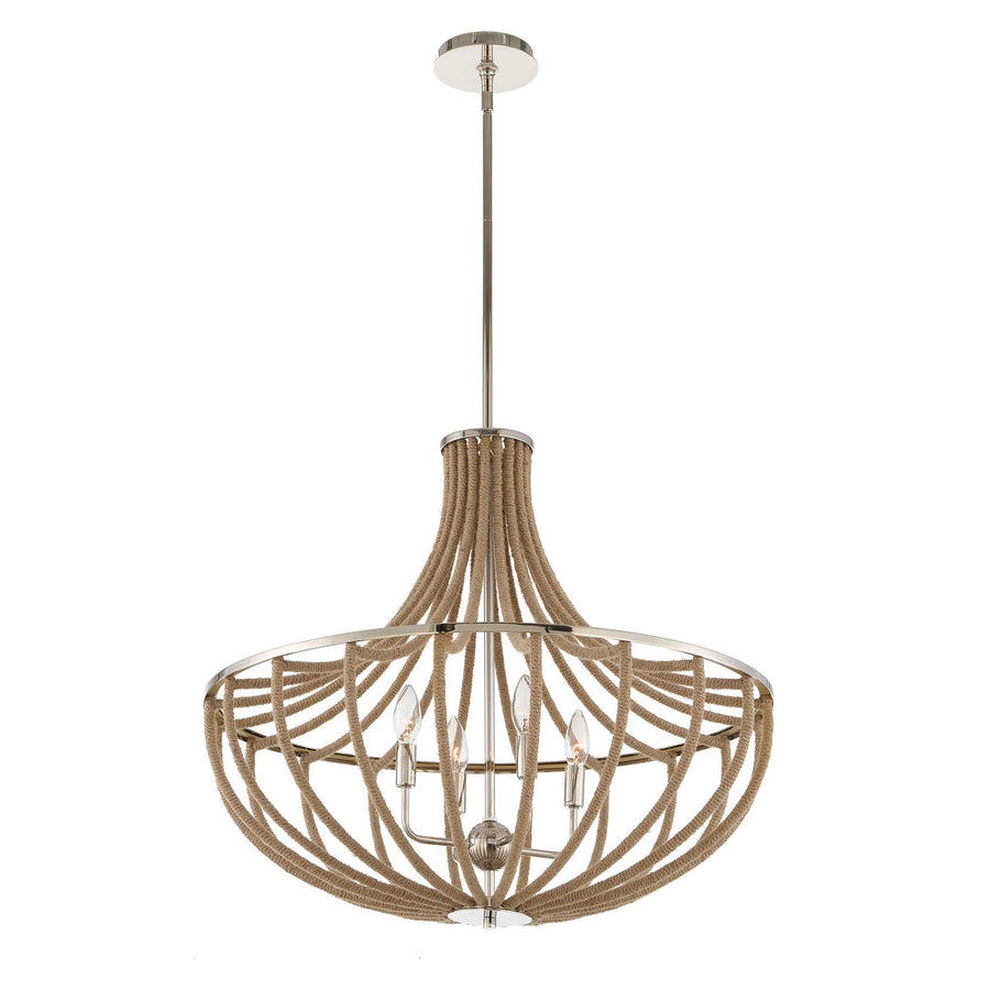 LOVELOCK 4 LIGHT ROPE EMPIRE CHANDELIER