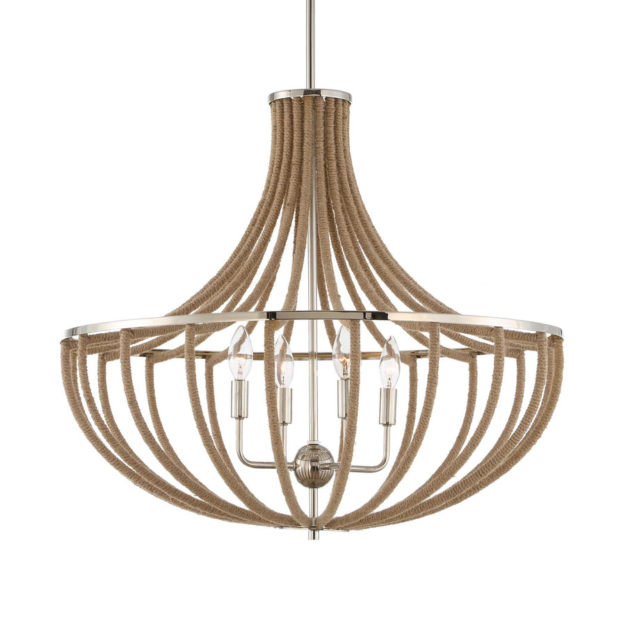 LOVELOCK 4 LIGHT ROPE EMPIRE CHANDELIER