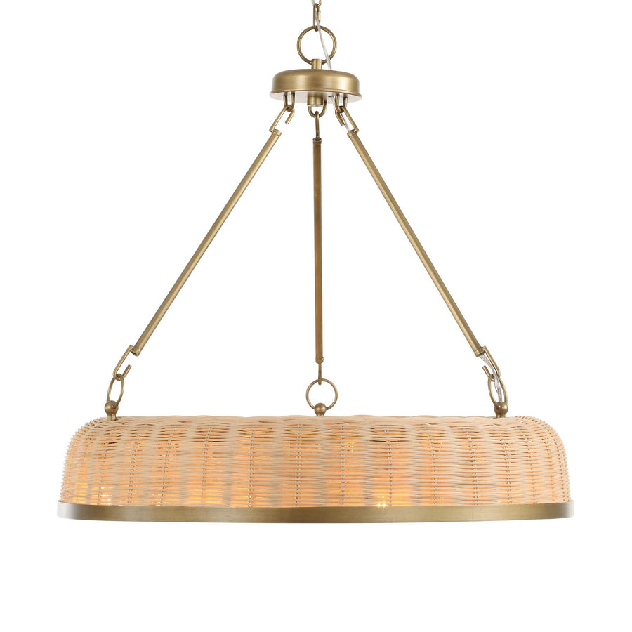 LADAKH 9 LIGHT ROUND WICKER PENDANT