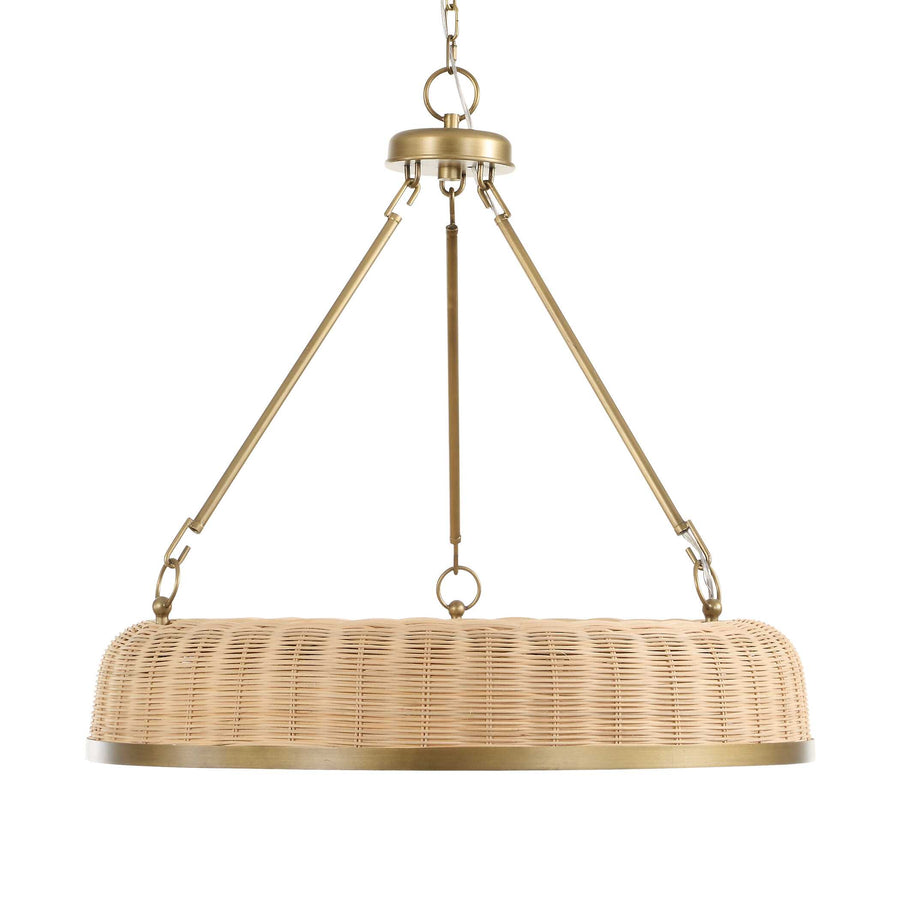 LADAKH 9 LIGHT ROUND WICKER PENDANT