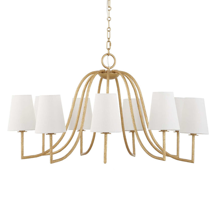 SEVILLE 9 LIGHT GOLD CHANDELIER