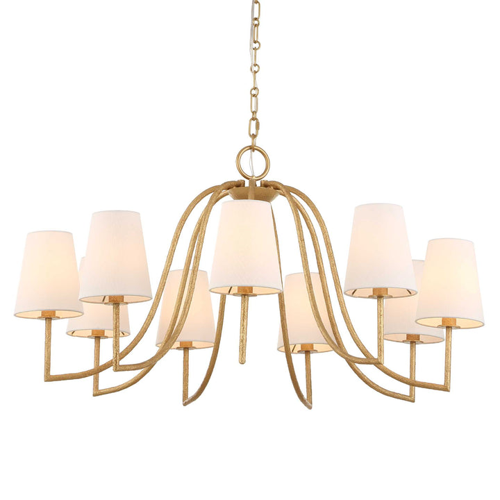 SEVILLE 9 LIGHT GOLD CHANDELIER