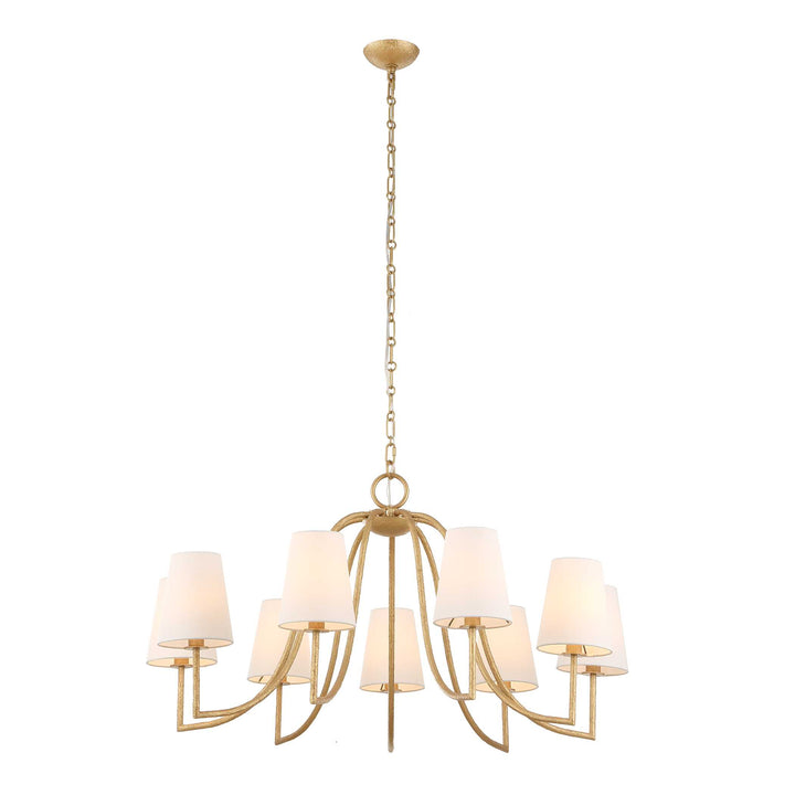SEVILLE 9 LIGHT GOLD CHANDELIER