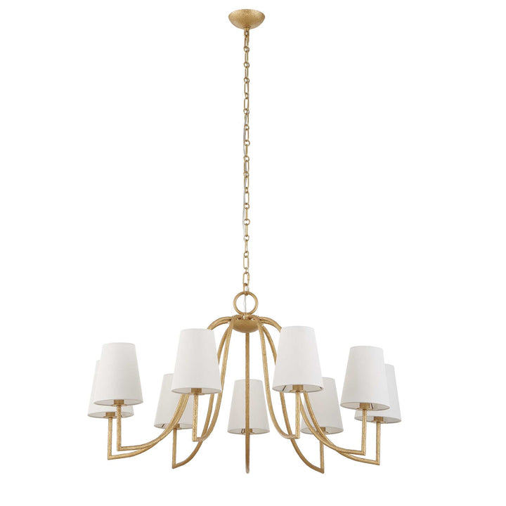 SEVILLE 9 LIGHT GOLD CHANDELIER