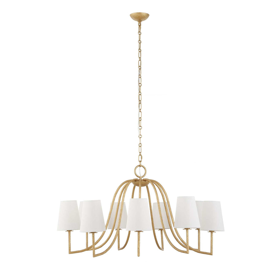 SEVILLE 9 LIGHT GOLD CHANDELIER