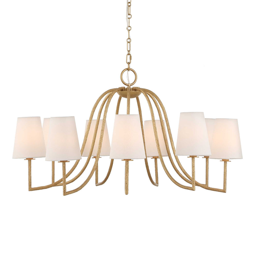 SEVILLE 9 LIGHT GOLD CHANDELIER