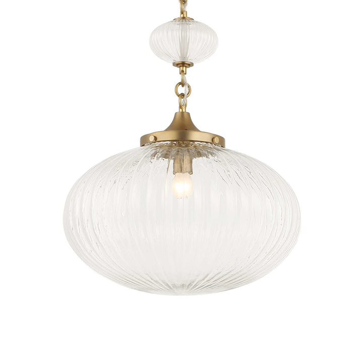 BELLAIRE BRUSHED GOLD + GLASS PENDANT
