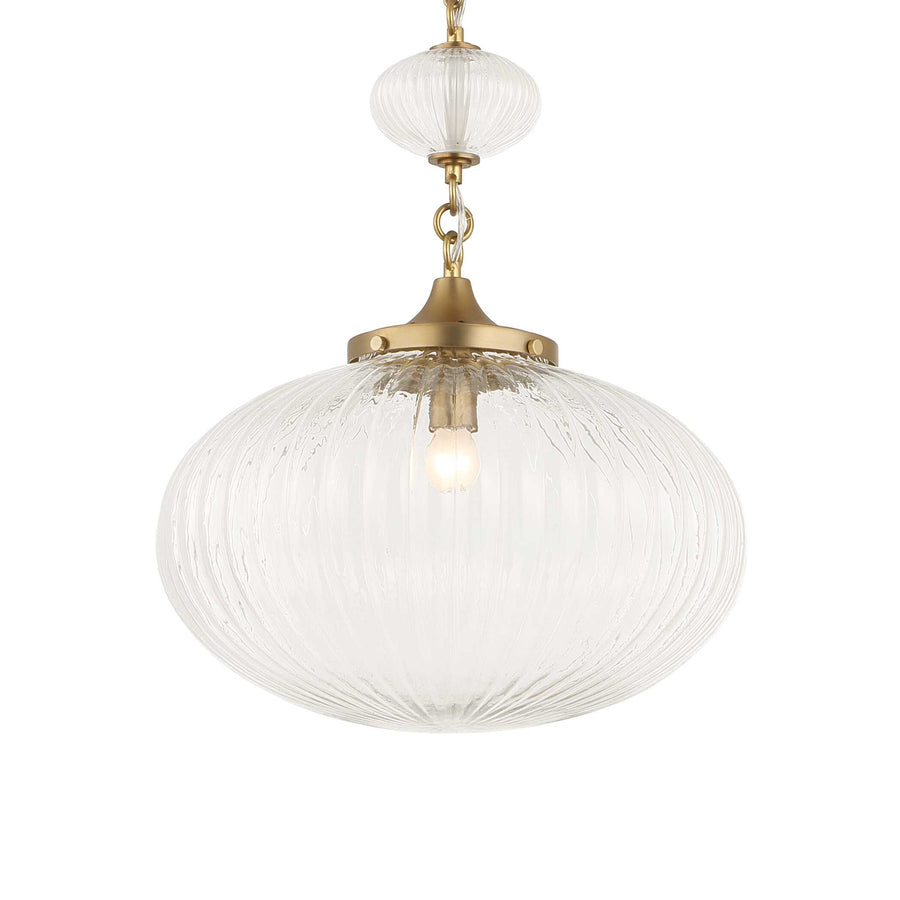 BELLAIRE BRUSHED GOLD + GLASS PENDANT