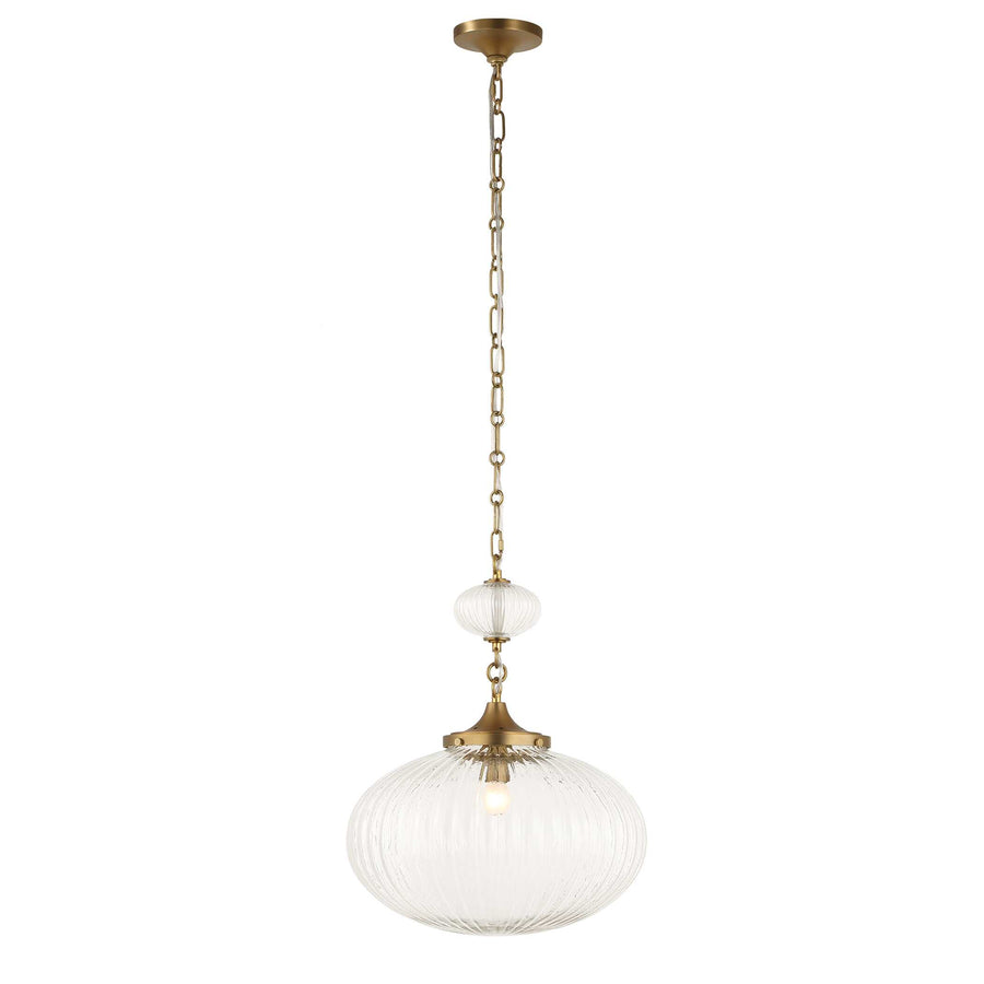 BELLAIRE BRUSHED GOLD + GLASS PENDANT