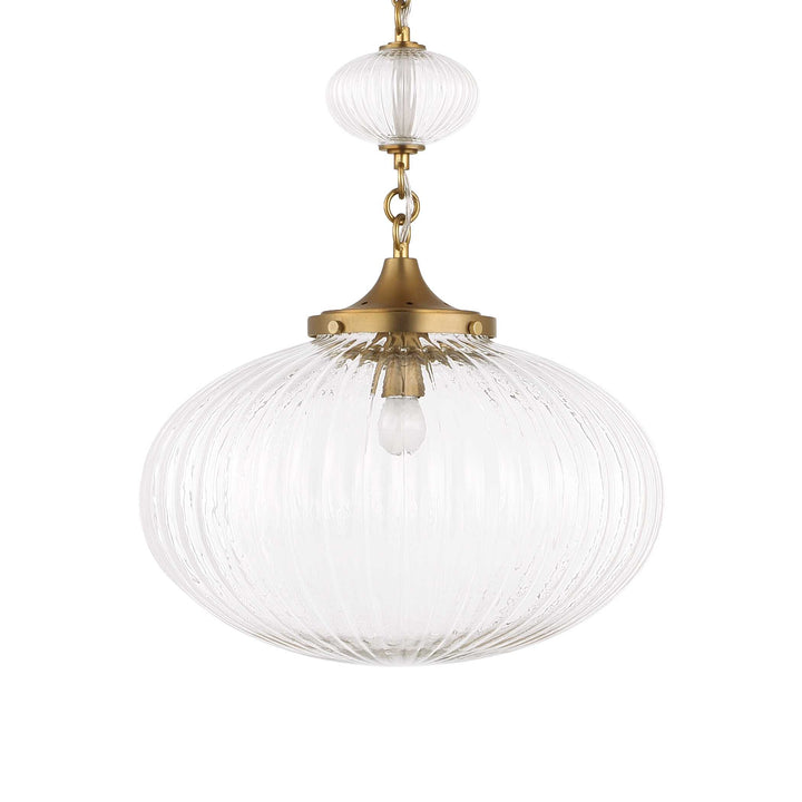 BELLAIRE BRUSHED GOLD + GLASS PENDANT