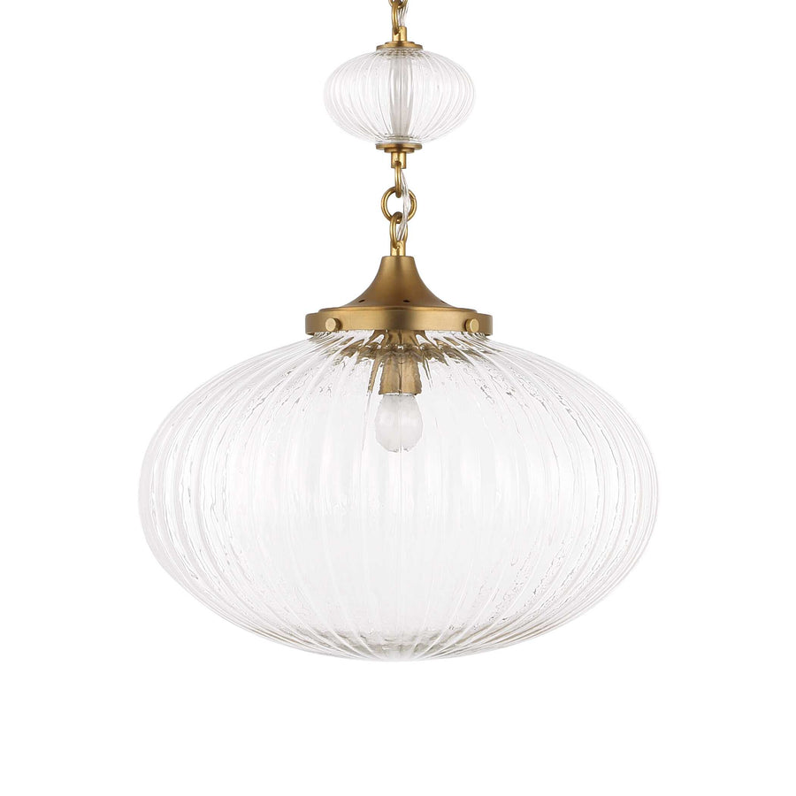 BELLAIRE BRUSHED GOLD + GLASS PENDANT