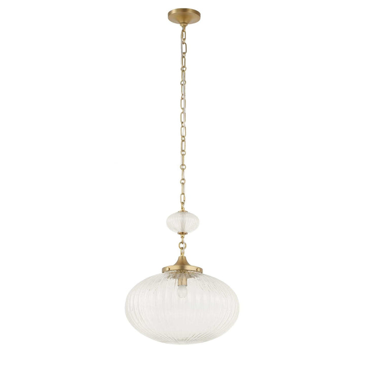 BELLAIRE BRUSHED GOLD + GLASS PENDANT