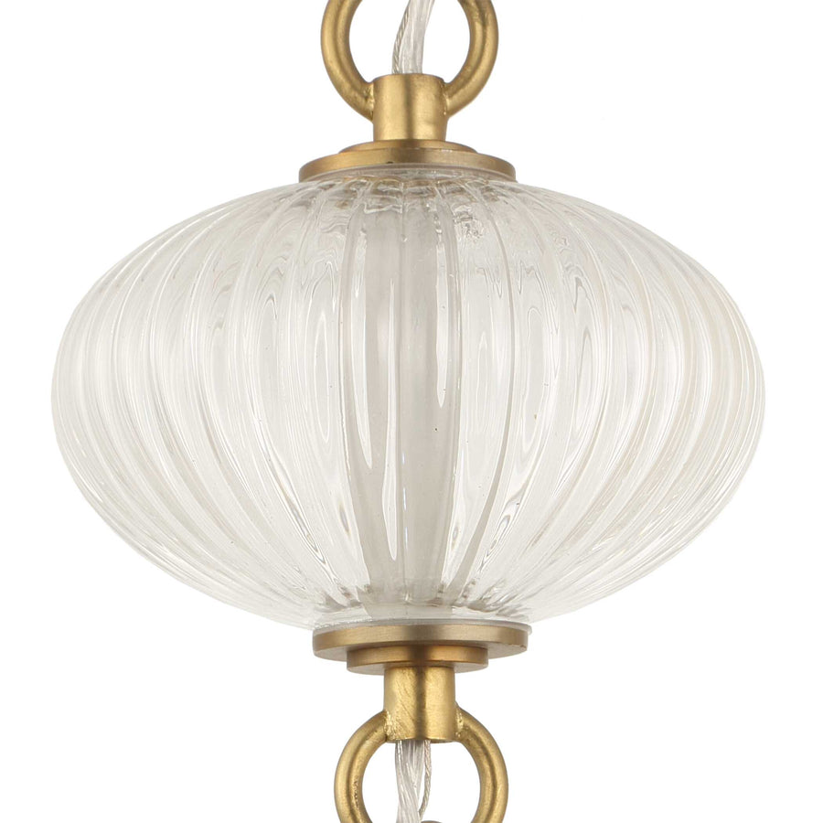 BELLAIRE BRUSHED GOLD + GLASS PENDANT