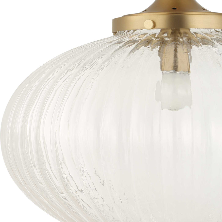 BELLAIRE BRUSHED GOLD + GLASS PENDANT