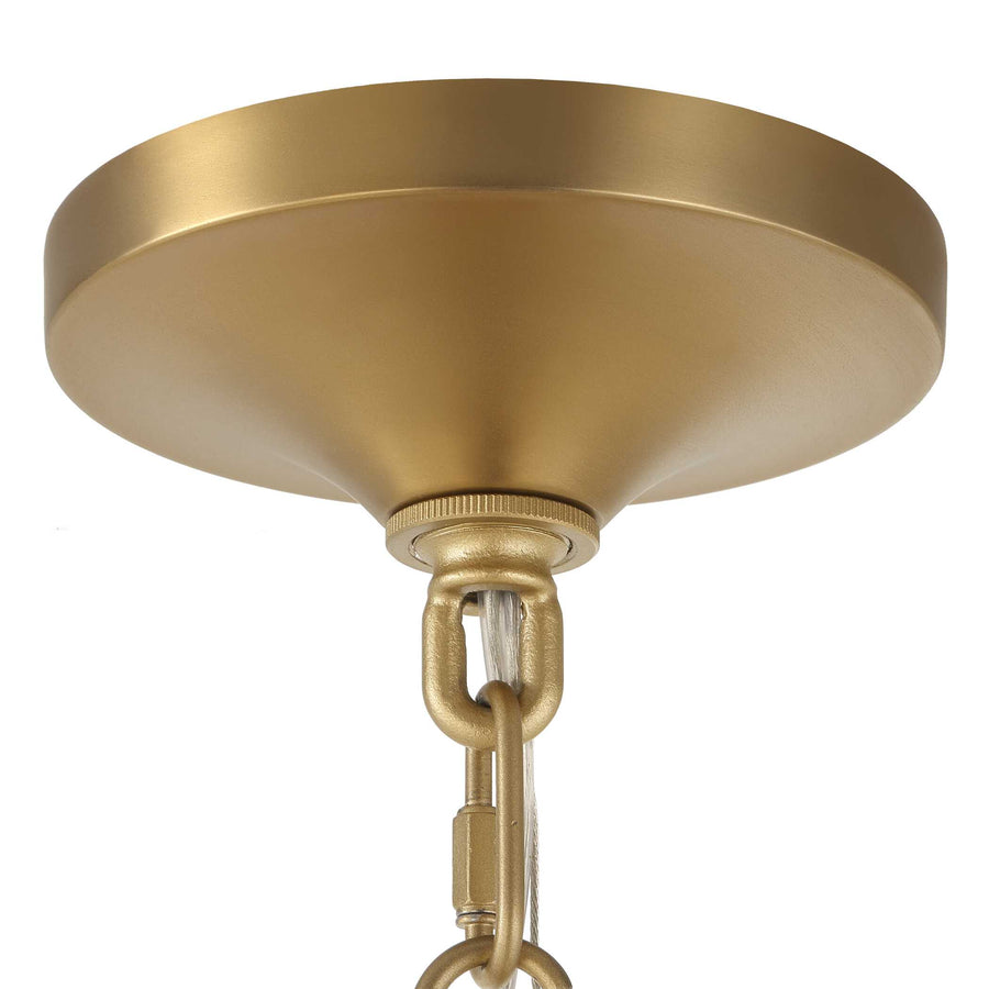BELLAIRE BRUSHED GOLD + GLASS PENDANT