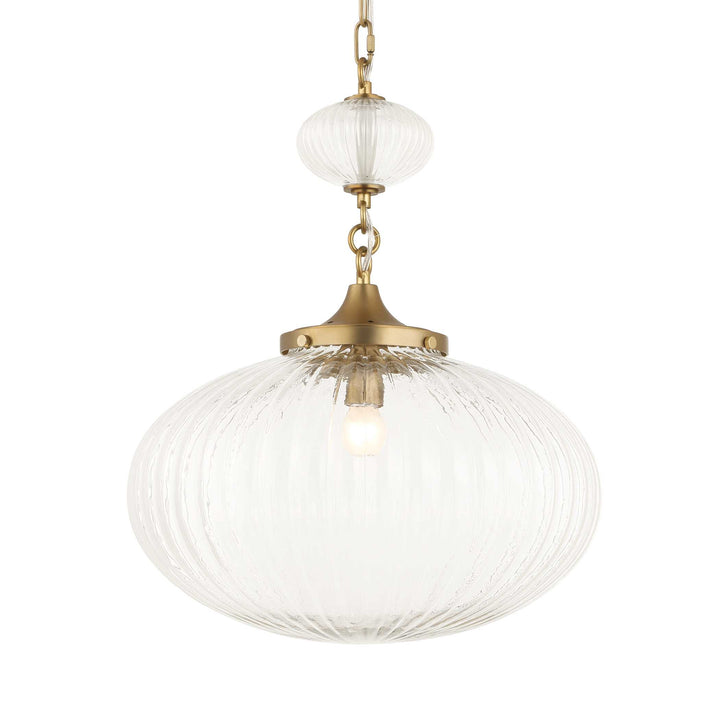BELLAIRE BRUSHED GOLD + GLASS PENDANT