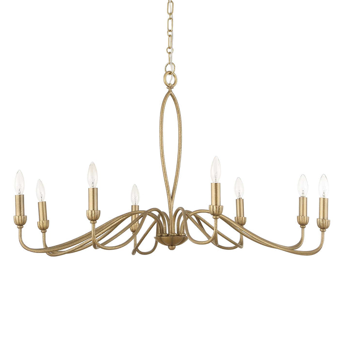 CORELLA GOLD 8 LIGHT CHANDELIER