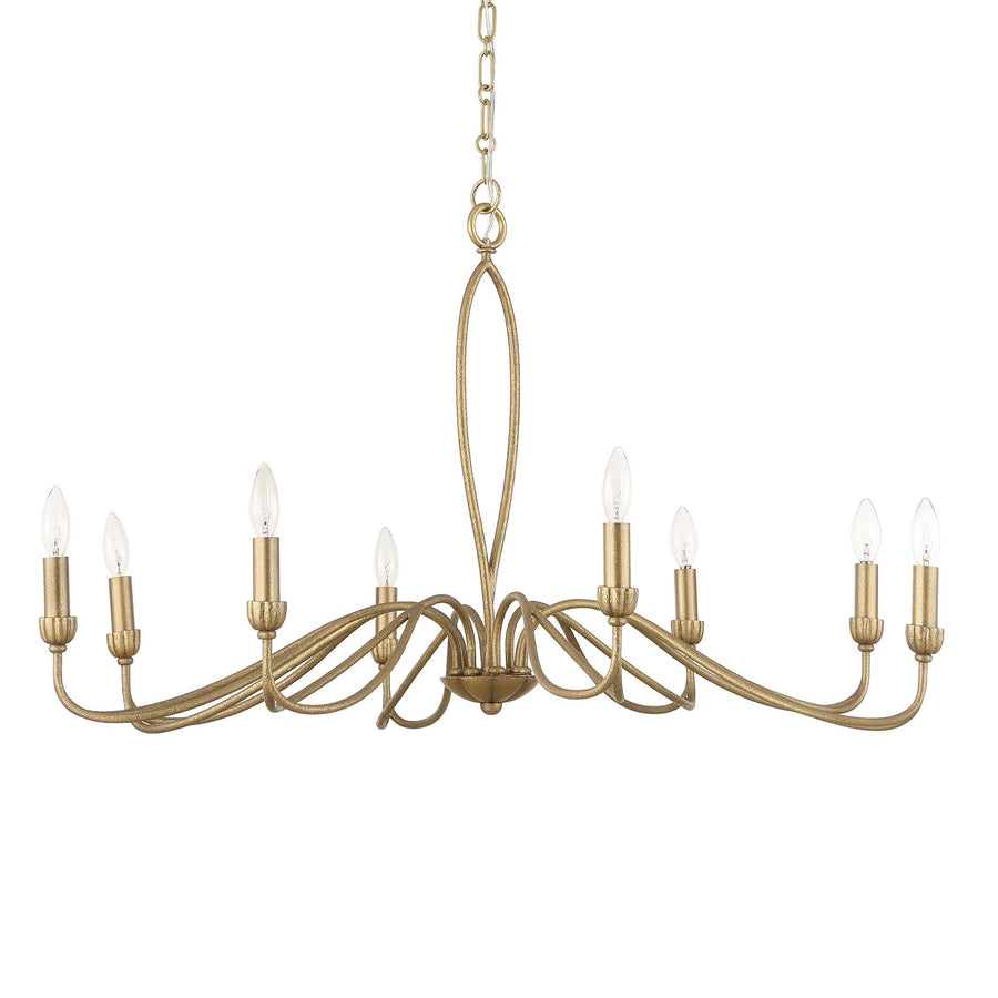 CORELLA GOLD 8 LIGHT CHANDELIER
