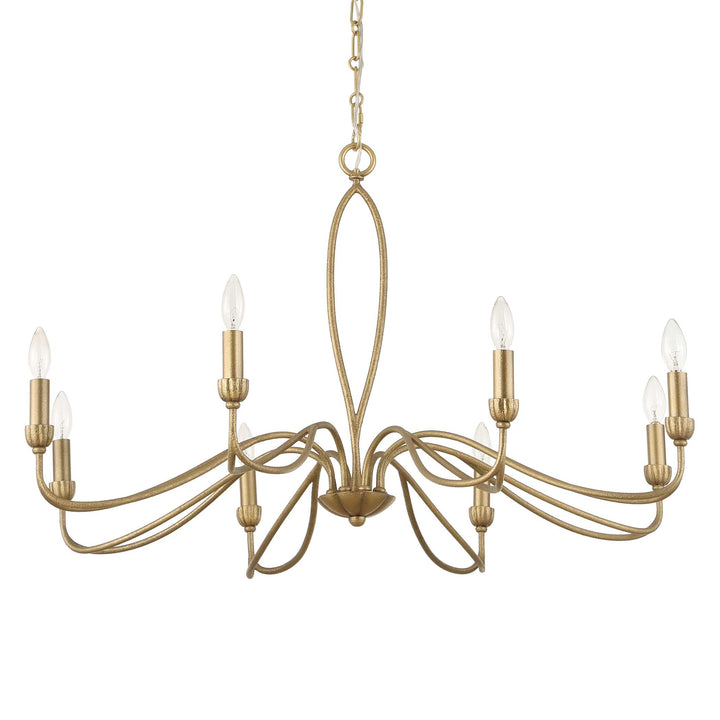 CORELLA GOLD 8 LIGHT CHANDELIER