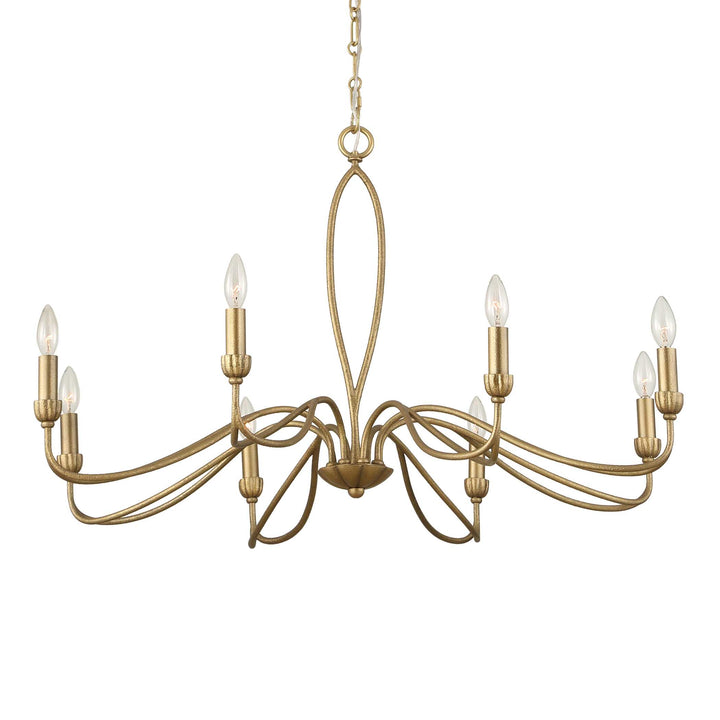 CORELLA GOLD 8 LIGHT CHANDELIER