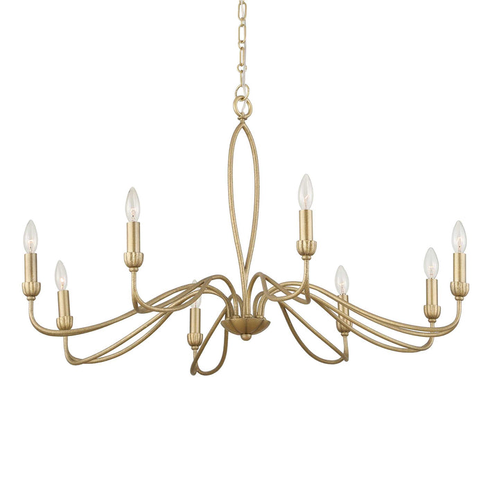 CORELLA GOLD 8 LIGHT CHANDELIER