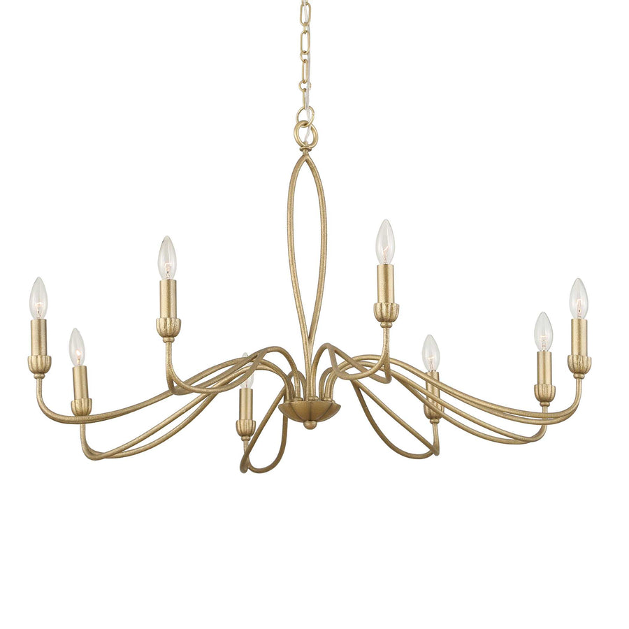 CORELLA GOLD 8 LIGHT CHANDELIER