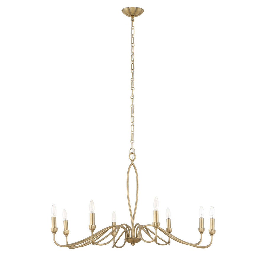 CORELLA GOLD 8 LIGHT CHANDELIER