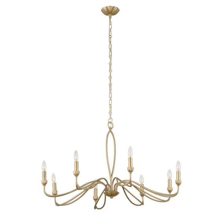 CORELLA GOLD 8 LIGHT CHANDELIER