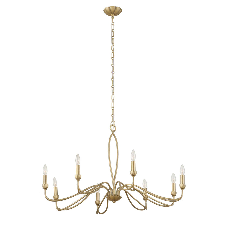 CORELLA GOLD 8 LIGHT CHANDELIER