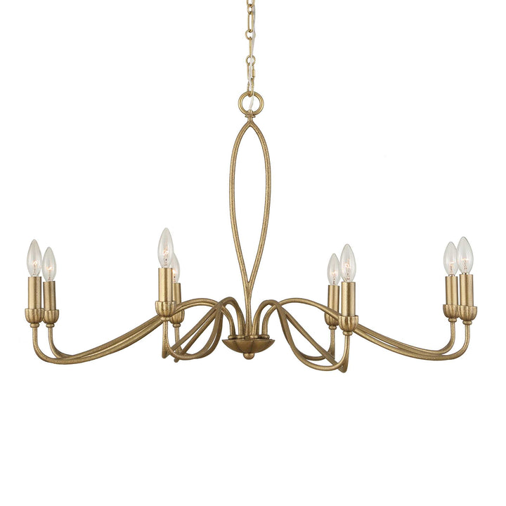 CORELLA GOLD 8 LIGHT CHANDELIER