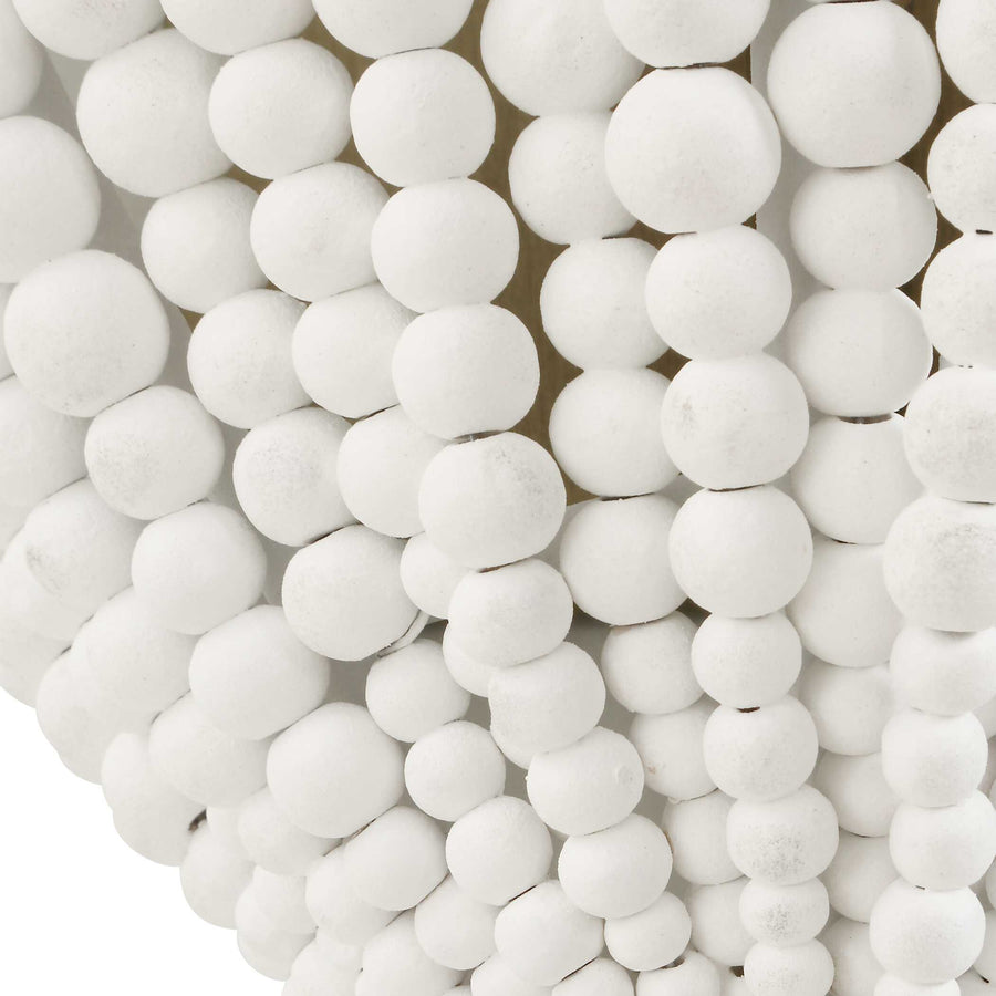 BIDDEFORD 1 LIGHT WHITE BEADED SCONCE