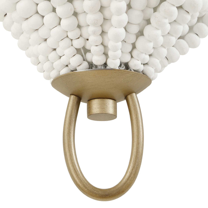 BIDDEFORD 1 LIGHT WHITE BEADED SCONCE