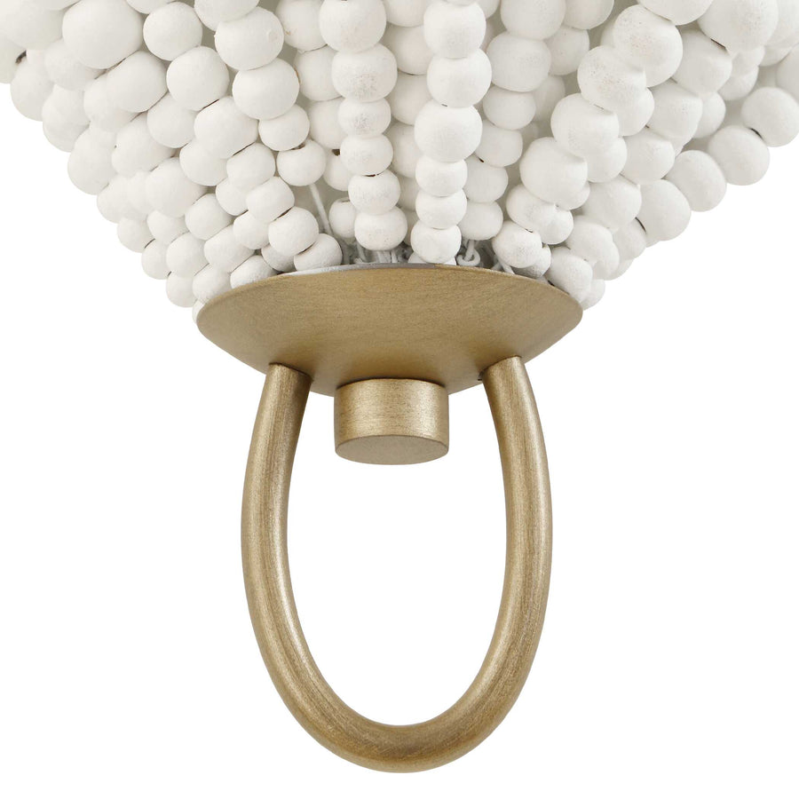BIDDEFORD 1 LIGHT WHITE BEADED SCONCE