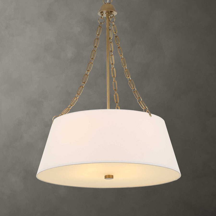 ANDALUCIA BRUSHED GOLD DRUM PENDANT