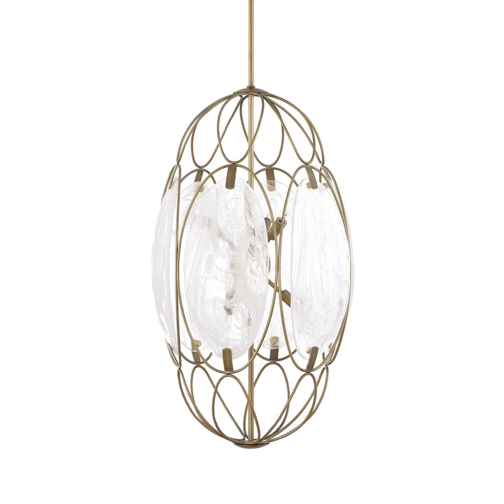 VALENCIA 6 LIGHT GLASS PANEL PENDANT