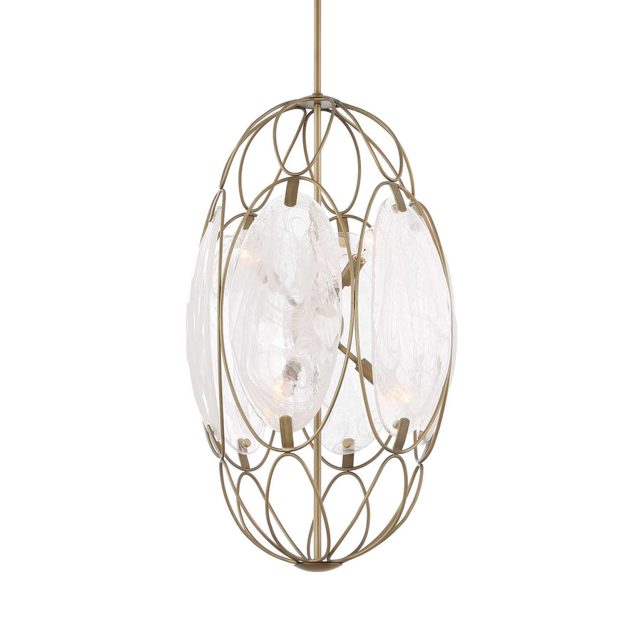 VALENCIA 6 LIGHT GLASS PANEL PENDANT