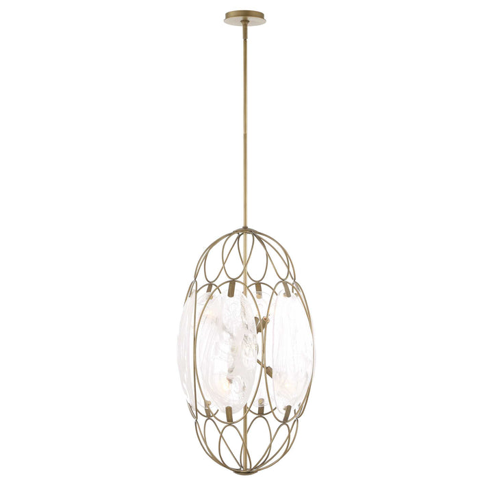 VALENCIA 6 LIGHT GLASS PANEL PENDANT
